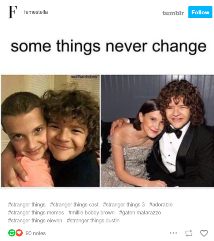 6. Millie and Gaten's friendship.