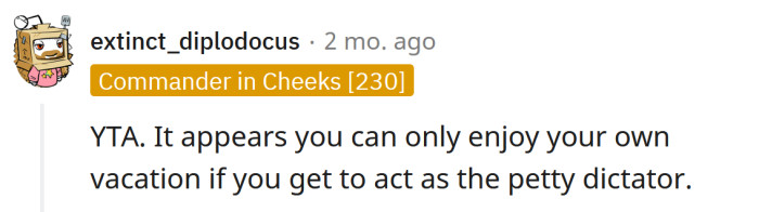 Why do you need to be in charge?