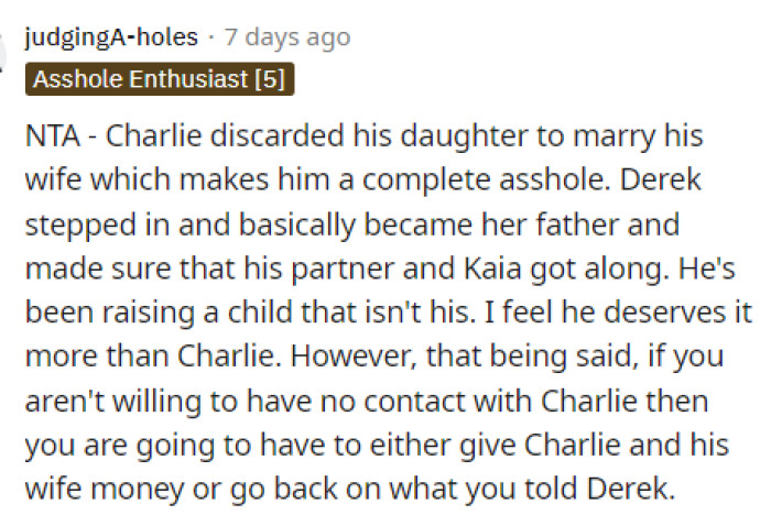 We have to agree that Charlie is by far the biggest 'AH' in this story.