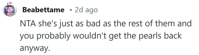 She's just as bad as the rest of them.