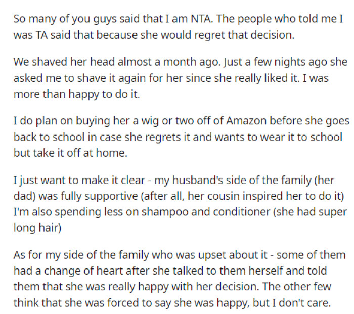 OP shares her post at the top for the original post, then she begins to explain the rest of the story for those who may have missed it.