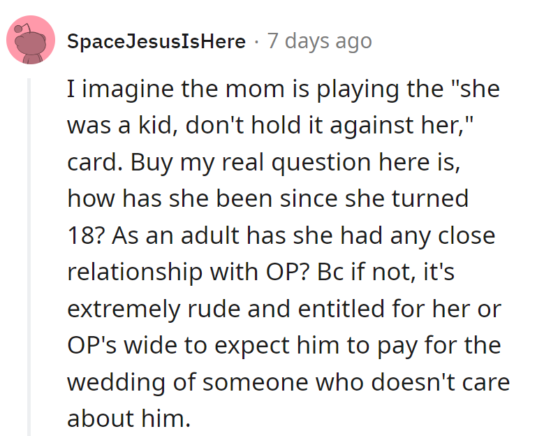 Mom pulls the 'kid card,' but where's the adult bond?