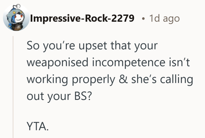 When the argument escalates to labels, the dishes are officially no longer the point.