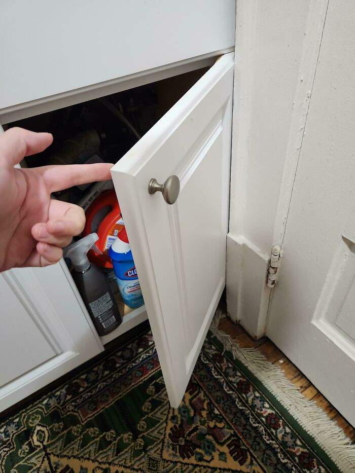 8. The Installation Of This Door Under My Sink Always Bugs Me