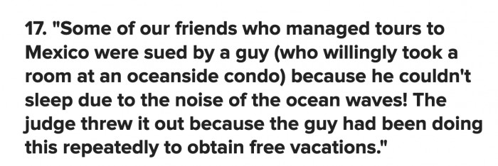 The audacity to pull a scam on the travel agency that arranged your trip for you