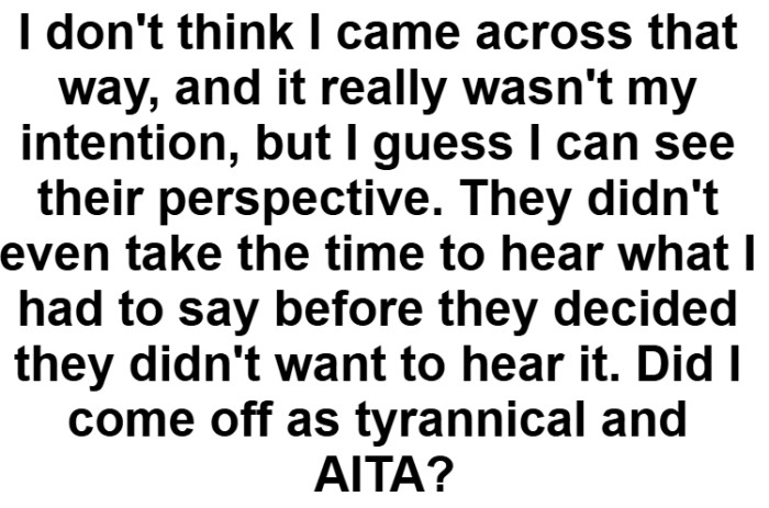 OP really just wants to know if she's being ridiculous or if her feelings about the situation are valid.