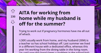 Husband Takes Over All Spare Rooms In House, Leaving WFH Wife To Make Do With Dining Table