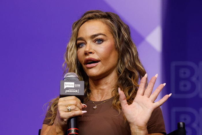 Denise Richards and Aaron Phypers pictured amid divorce and eviction turmoil.
