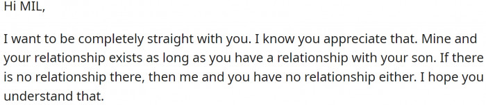 So, this is the letter: