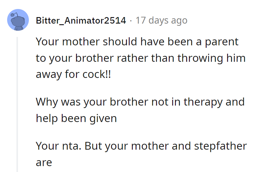 Mom skipped Parenting 101 and went straight to Drama 101. NTA, but the family needs a therapist, not a referee.