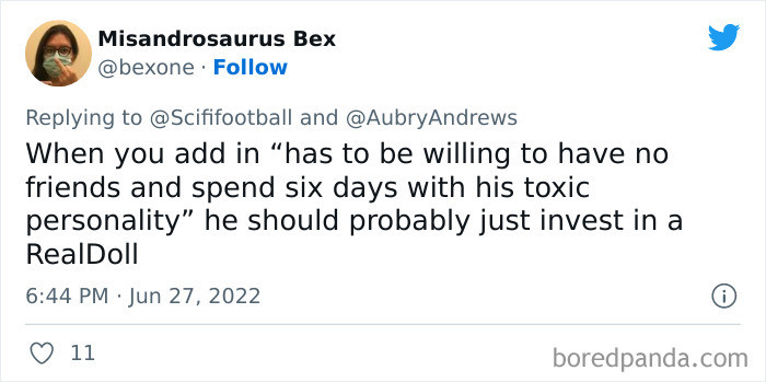 25. Investing in a real doll