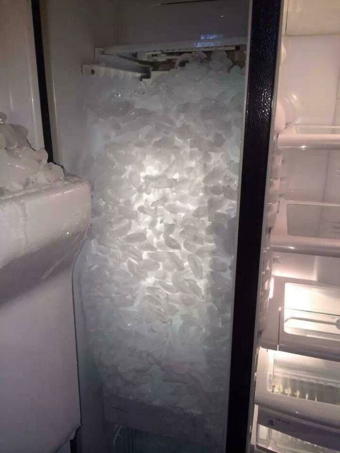 4. This Is What Happens When You Take The Ice Tray Out Of A Freezer With An Automatic Ice Maker