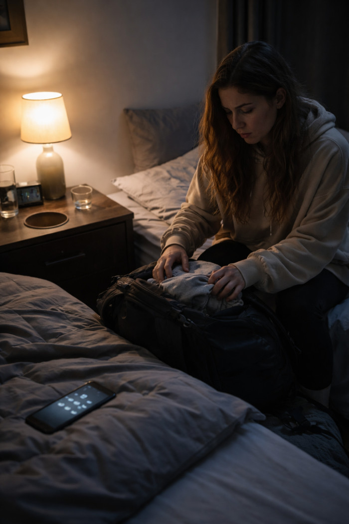 That night, she packed a bag, called her best friend, and left.