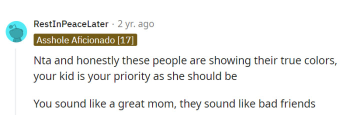 They're like contenders for 'Worst Friends,' while she's nailing the 'Mom of the Year' gig.