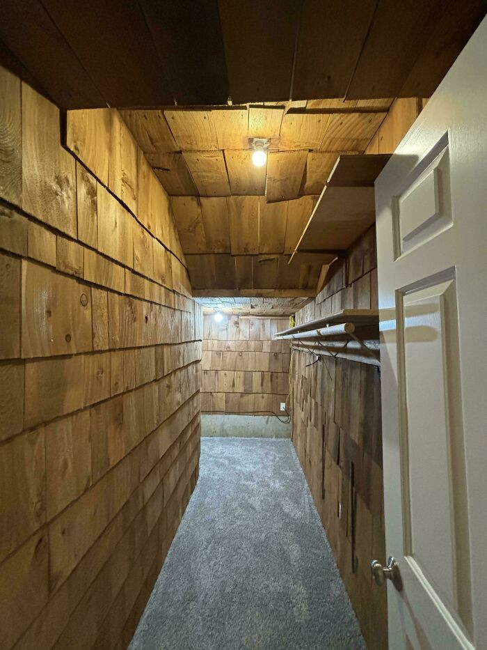 "This Roof-Shingled Closet At An Otherwise Normal House’s Open House"