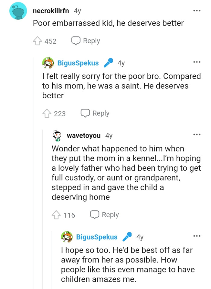 The kid definitely deserves better