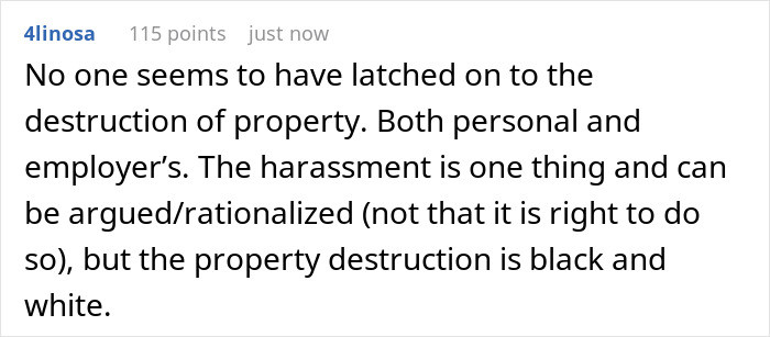 The destruction of property