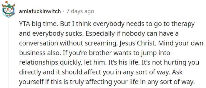Bottom line? Everyone needs to go to therapy.