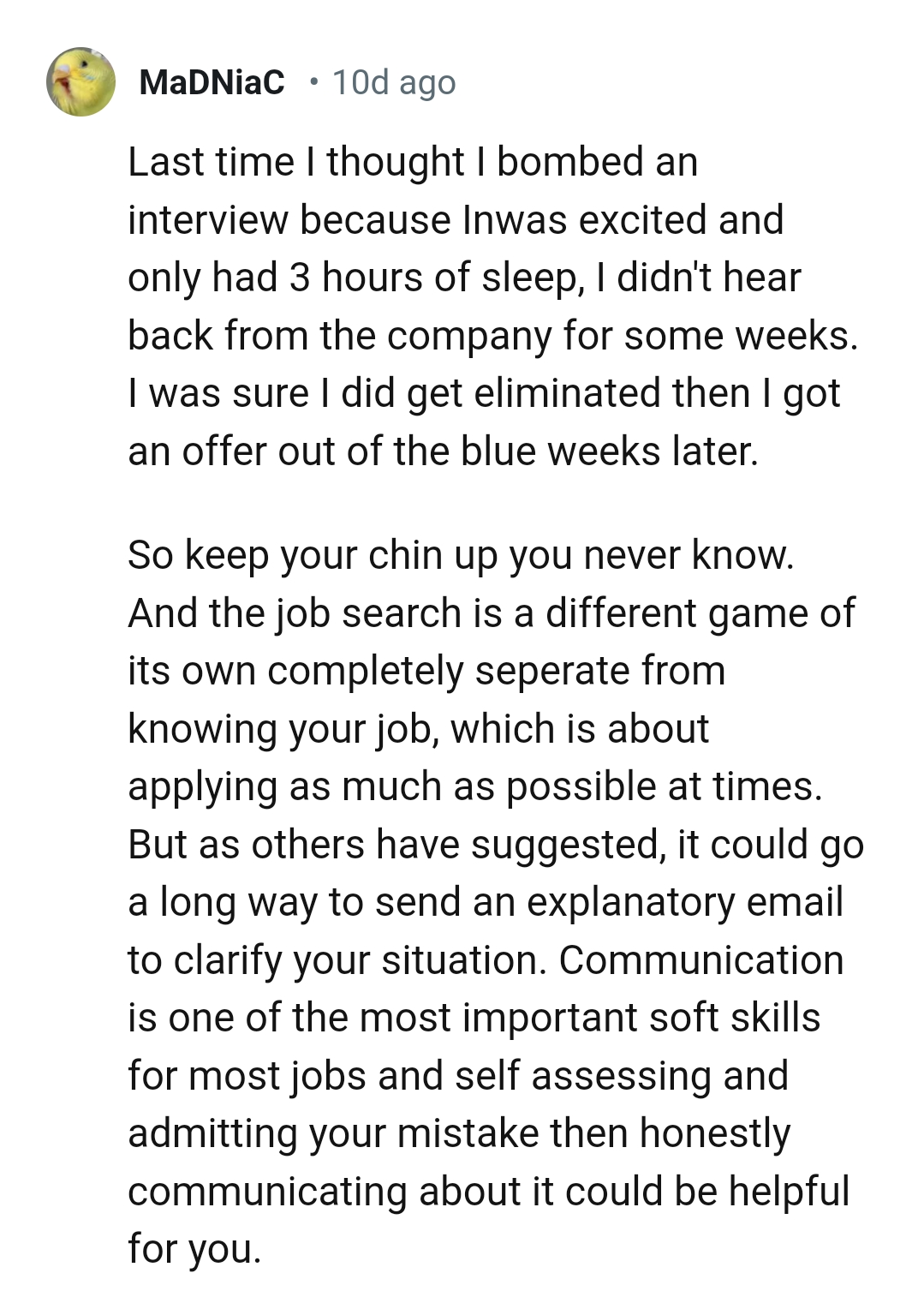 The job search is a different game on its own