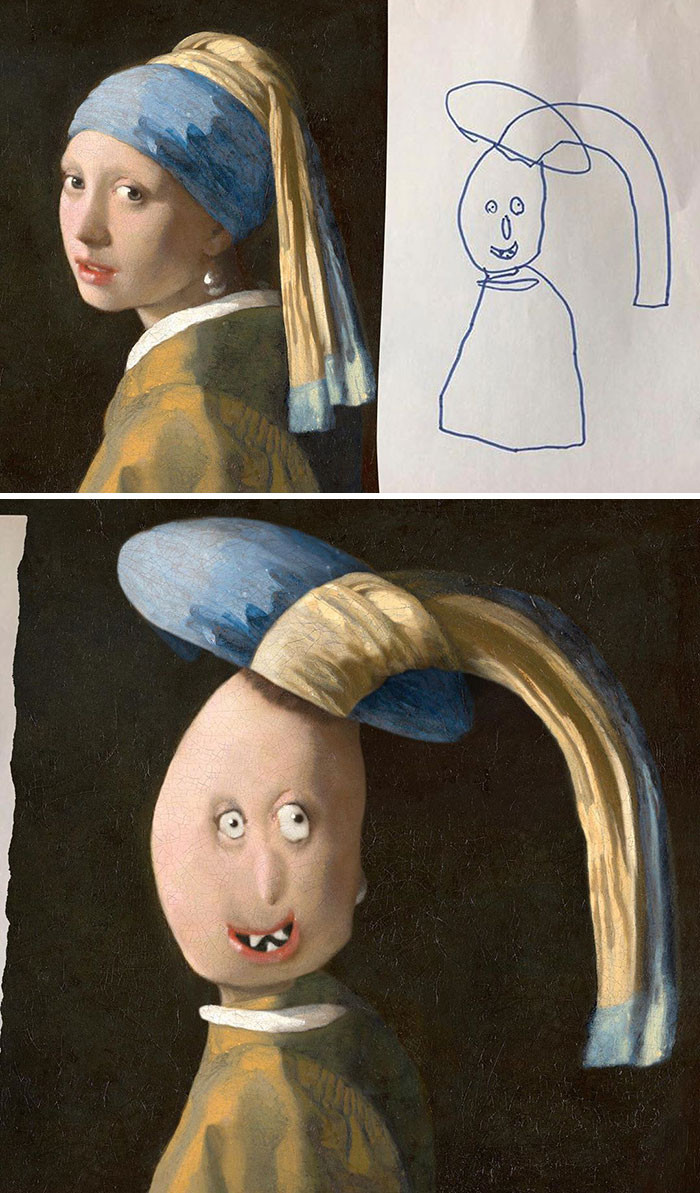 27. So, they tried to draw the famous painting ‘The Girl with a Pearl Earring’ by Johannes Vermeer