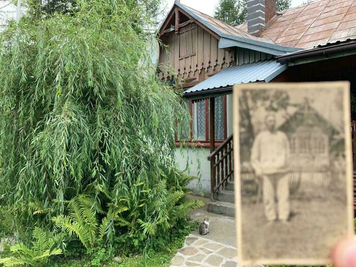 "My Great-Great-Grandfather's House in Lemkovyna, Poland, Before the Ethnic Cleansing Operations Against Rusyns. Today, a Polish Family Lives There."
