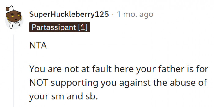 12. It should also have been the dad's responsibility to protect his child, but he didn't