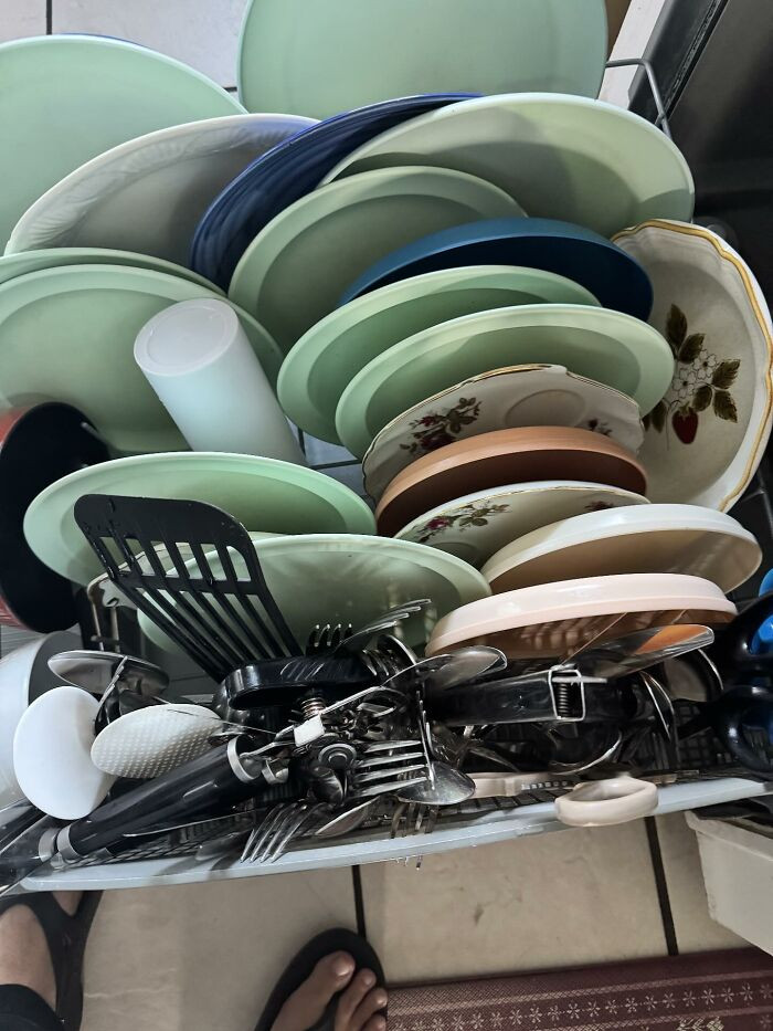 Like A Raccoon Got Loose In The Dishwasher