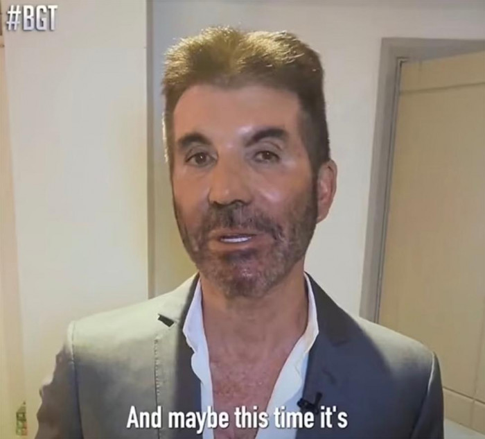 Simon was spotted by his fans in a video encouraging people to audition for BGT, but his fans were a little concerned about what they saw.