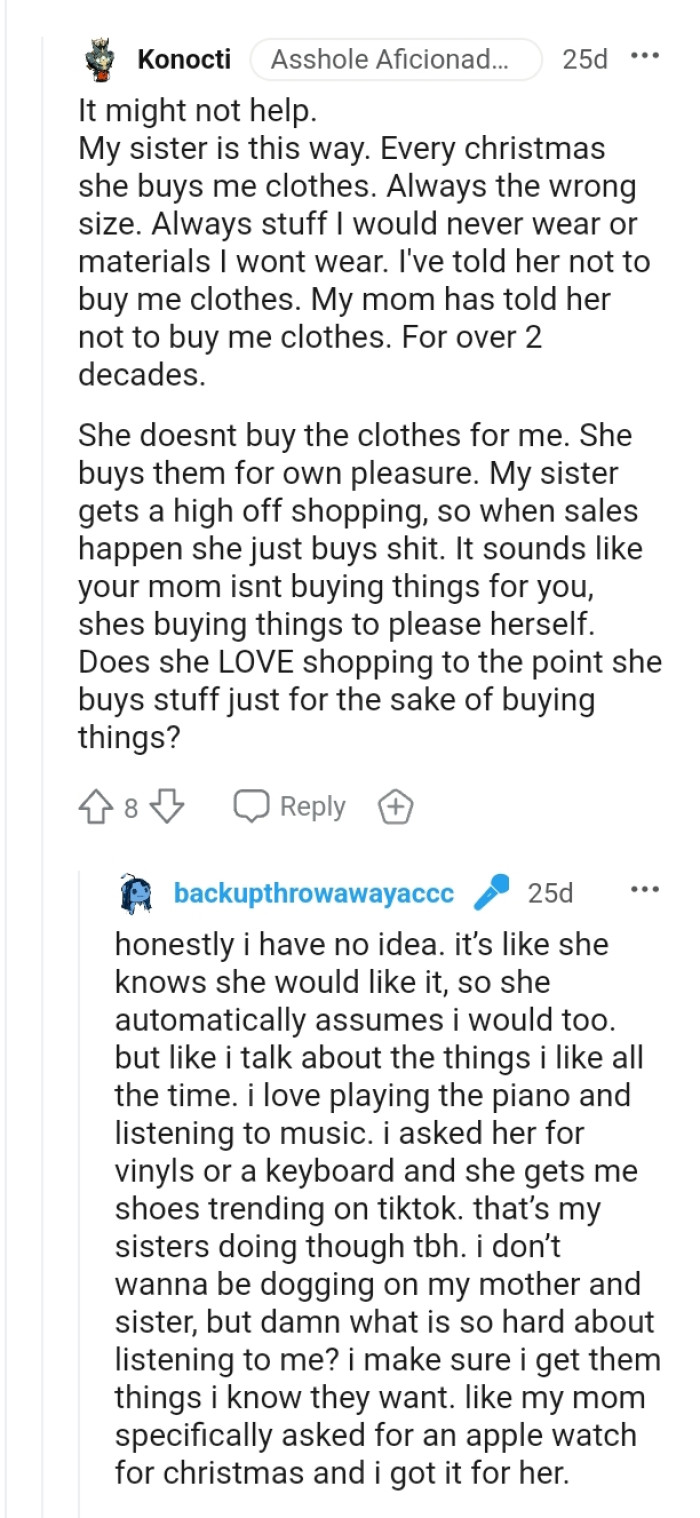 The comment continues as the Redditor supports the comment with a little story