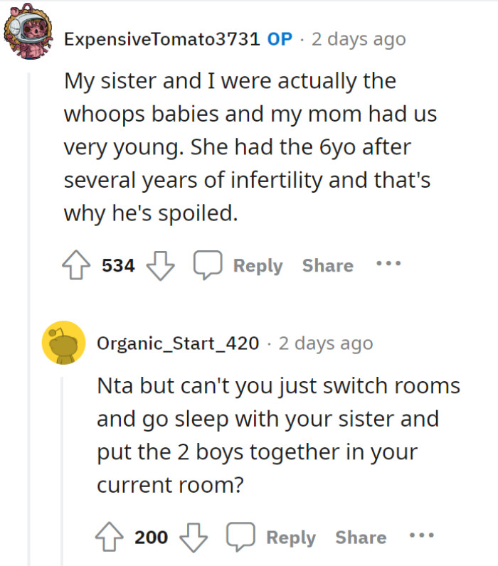 Apparently, the first two kids were the *whoops* babies, and not the unruly toddlers.