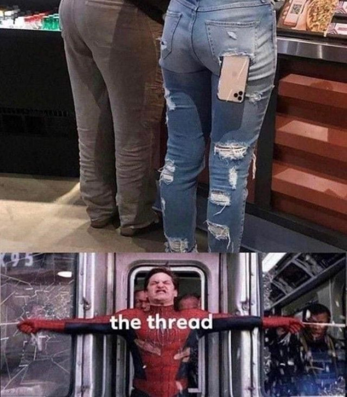 7. The thread holding that iPhone is hanging on to dear life