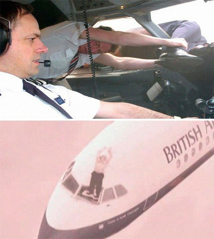 21. In 1990, an improperly installed window on British Airways Flight 5390 fell off during midflight, causing rapid decompression in the cockpit.