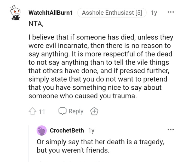 It Is More Respectful to the Dead Not to Say Anything