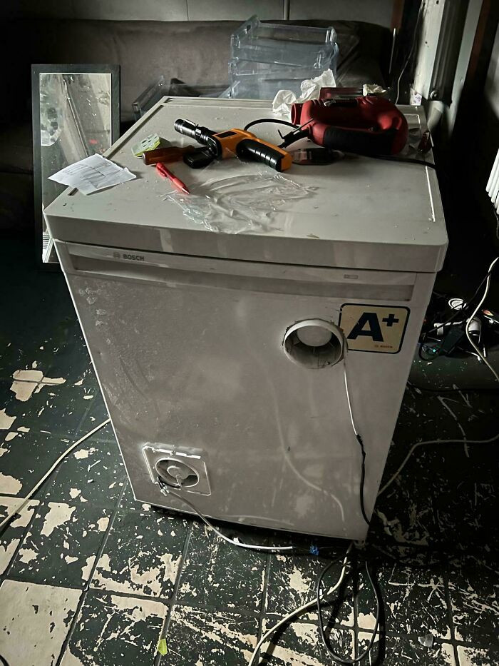 "My Father-In-Law Built An AC Unit Out Of An Old Freezer"