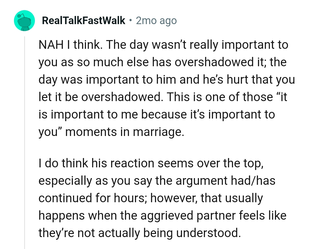 It's important to me because it's important to you