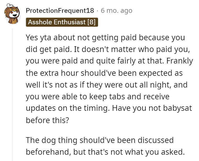 It doesn't matter who paid