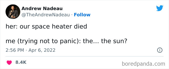 19. When the space heater dies