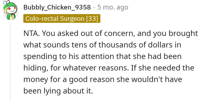 The OP was just concerned