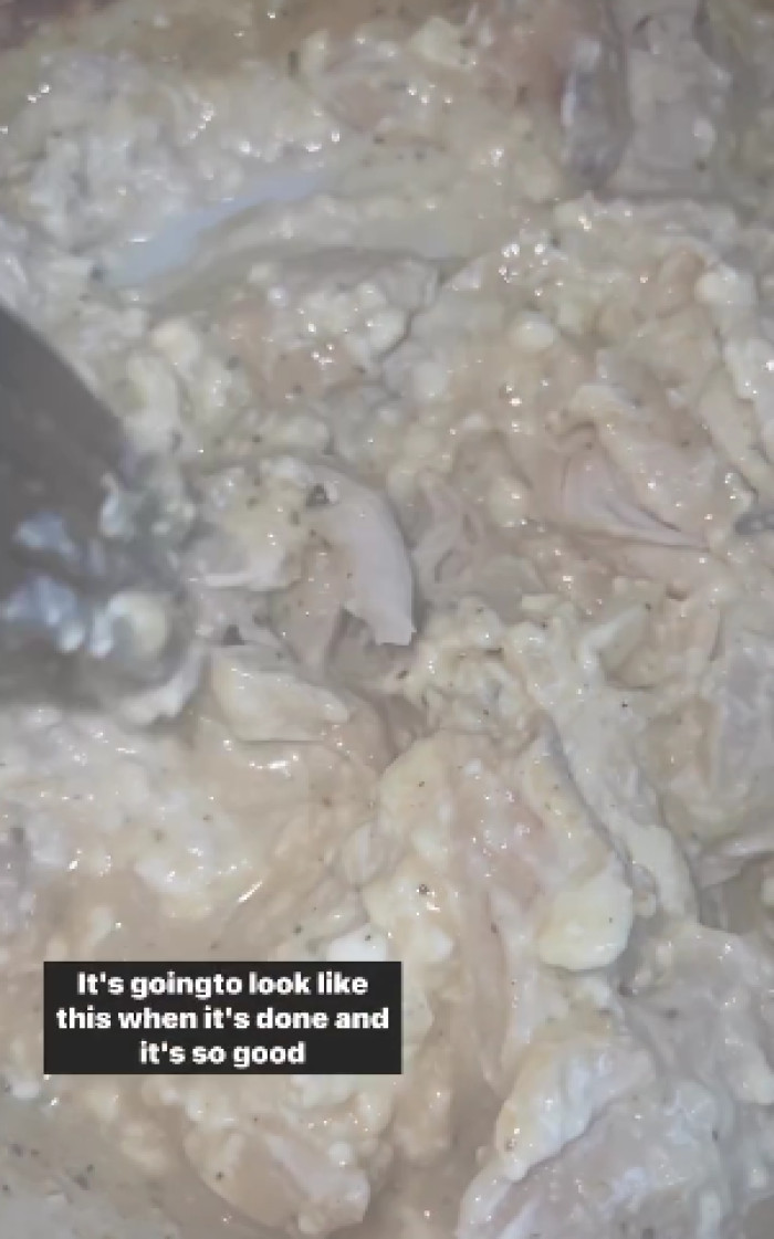 The second step is to cover the pot and cook on low for five to six hours