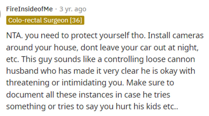 Sometimes things like this can end up as people like OP feeling like a threat and overall he should just keep himself safe in this situation.