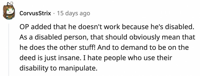 It's the same as pulling out the mental health card to excuse terrible behavior