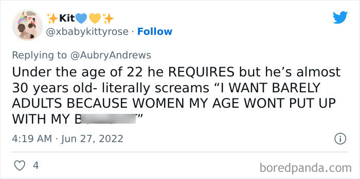 6. A woman my age won't put up with me