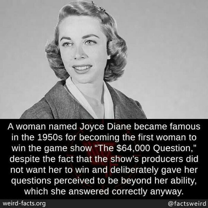 25. Joyce Diane was the first woman to win the game show