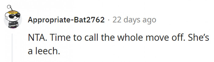 13. The friend is taking advantage of OP's kindness