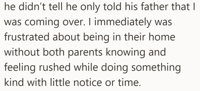 She is left dealing with pressure and discomfort, all while trying to help.