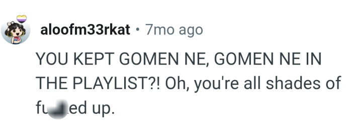 This Redditor says the OP is definitely messed up