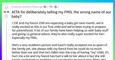 Woman Gets Called An A-Hole For Intentionally Telling Nosey Mother-In-Law The Wrong Name Of Her Grandchild