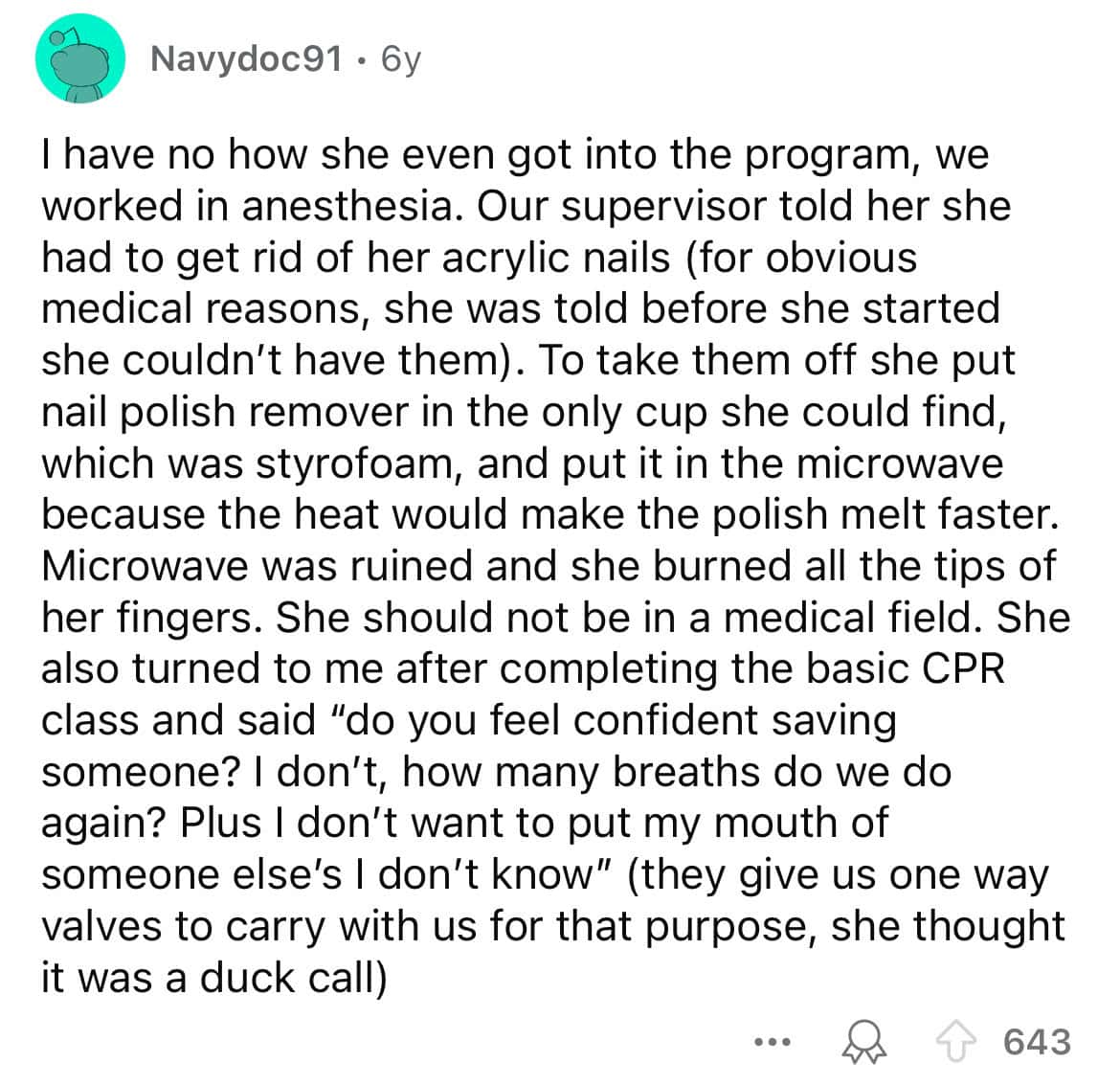 13. No nails on the job