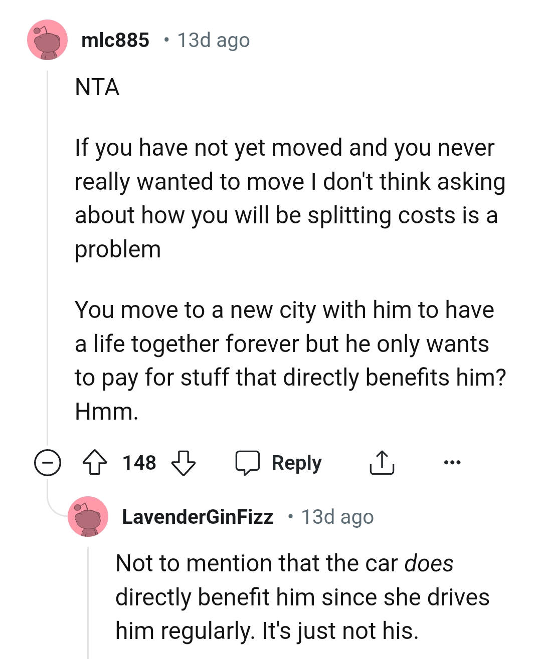He only wants to pay for things that directly benefit him