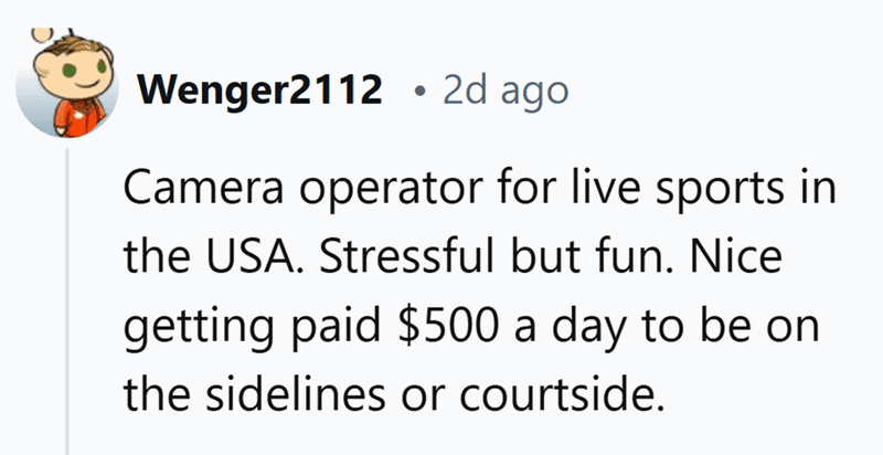 Watching sports and getting paid for it